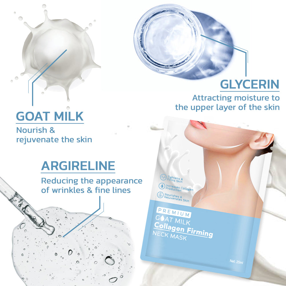 flysmus™ Premium Goat Milk Collagen Firming Neck Mask