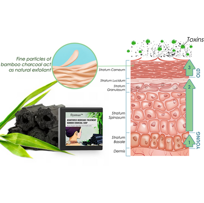 flysmus™ Acanthosis Nigricans Treatment Bamboo Charcoal Soap