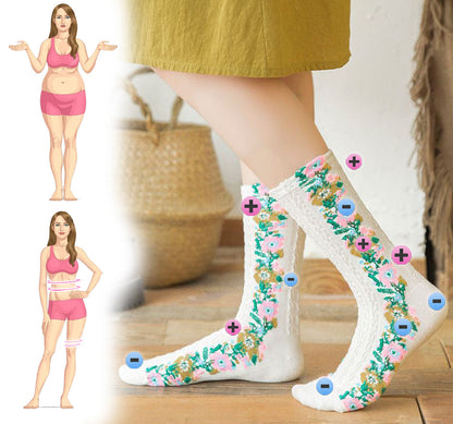 IonFit™ HeatDetox Floral Socks